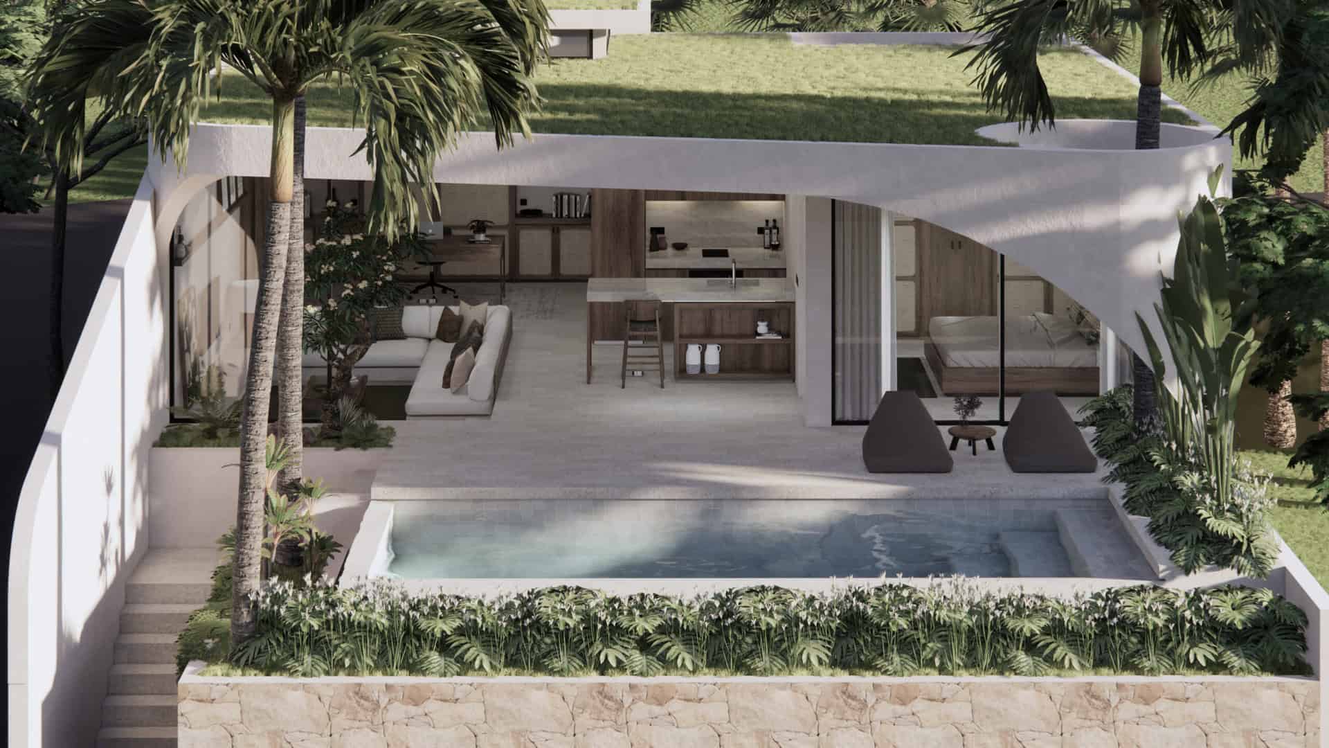 OFFPLAN 2 BEDROOM VILLA FOR SALE LEASEHOLD IN ULUWATU BINGIN BE-683 